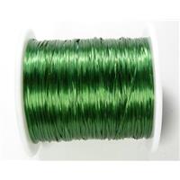 Crystal wire, stretchy, flat, deep green, 80meters per roll
