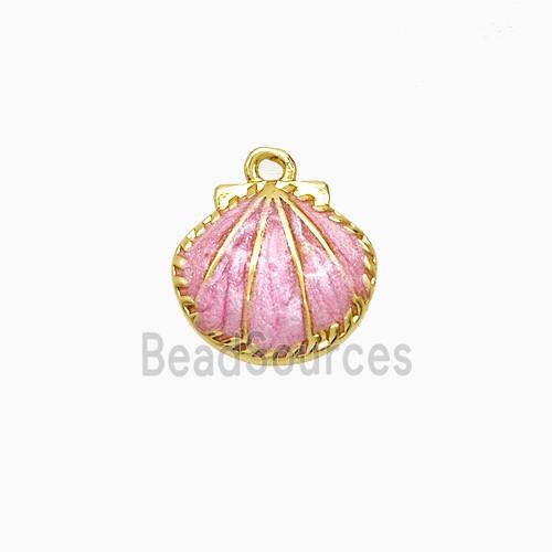 Enamel Copper Pendant Gold Plated