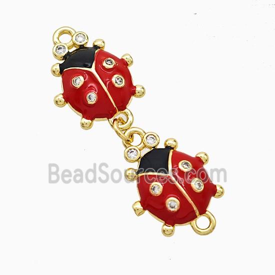 Enamel Copper Pendant Gold Plated