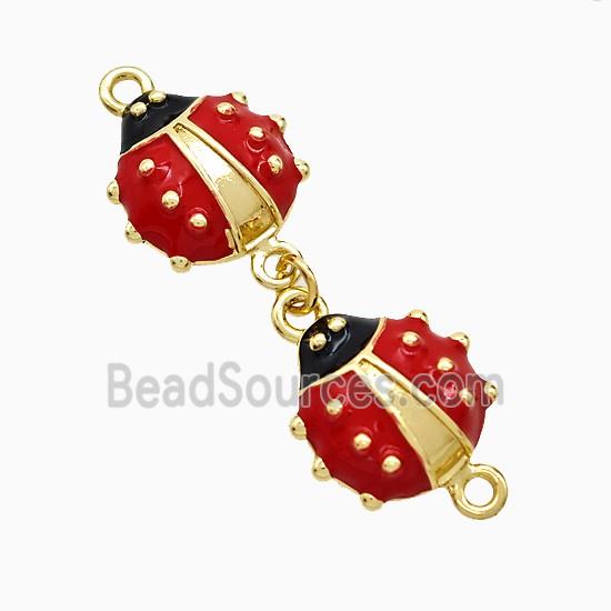 Enamel Copper Pendant Gold Plated