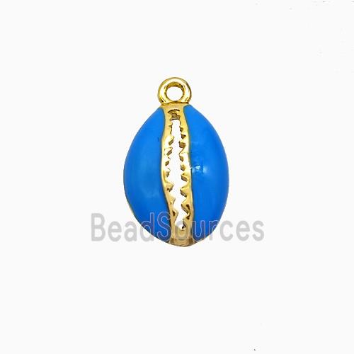 Enamel Copper Pendant Gold Plated