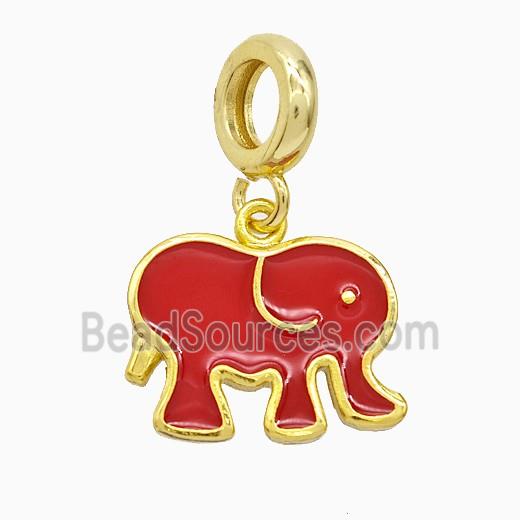 Enamel Copper Pendant Gold Plated