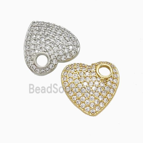 Copper Pendant Pave Zircon, Gold Plated