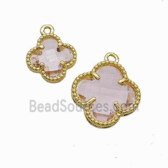 Copper Pendant Pave Zircon, Gold Plated