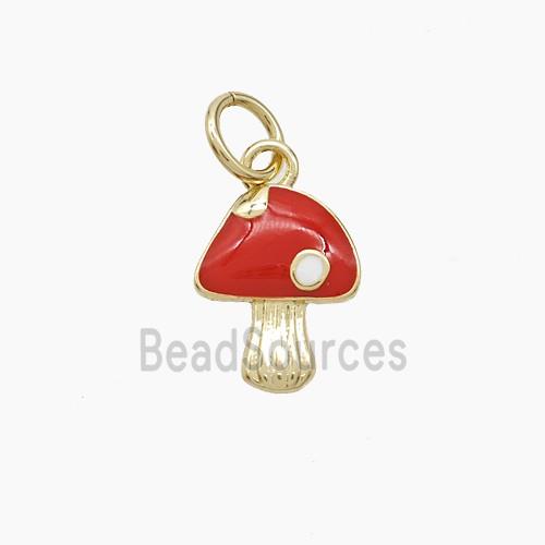Enamel Copper Pendant, Gold Plated