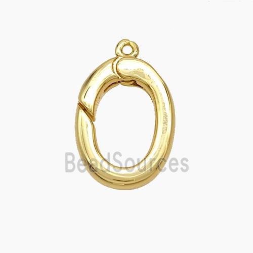 Copper Carabiner Clasp 18K Gold Plated