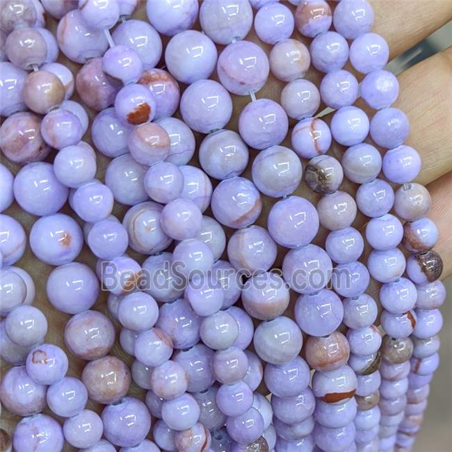 Lavender Botswana Jade Beads Dye Smooth Round