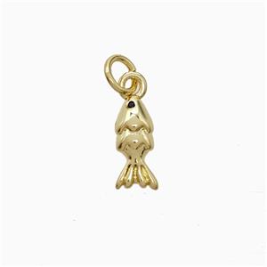 Copper Pendant Pave Zircon, Gold Plated, approx 5-11mm