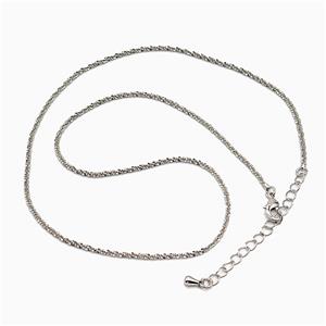 Copper Necklace, Gold Plated, approx 1.6mm, 40-45cm length