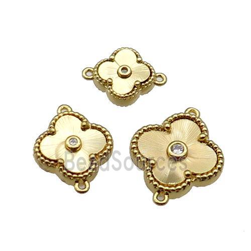 copper Clover connector, gold plated