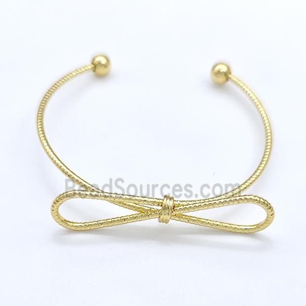 Copper Bow Bangle Gold Plated