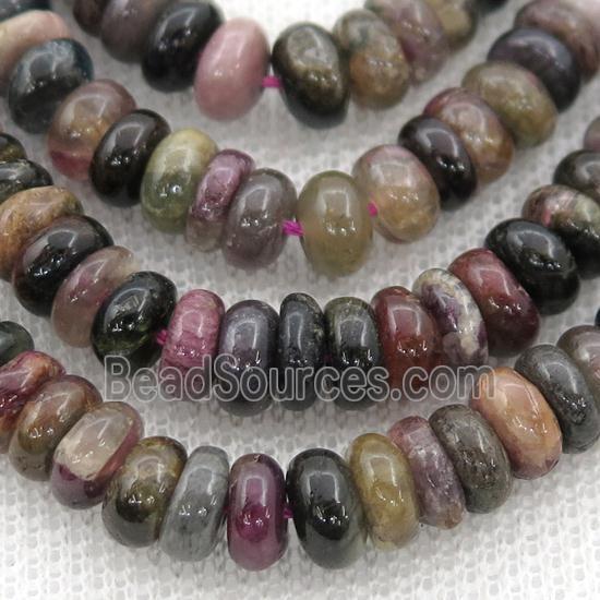Tourmaline rondelle Beads, multicolor