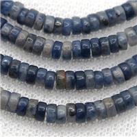 blue aventurine heishi beads, approx 2x4mm