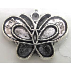 Tibetan Silver pendant Non-Nickel, butterfly