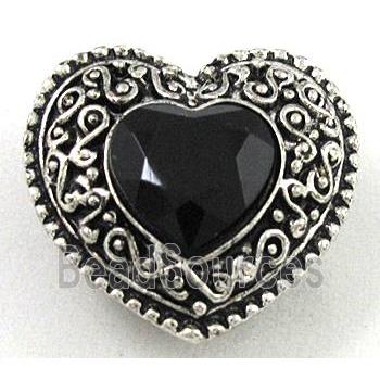 bead for bracelet bar or ring, tibetan silver charms, Non-Nickel