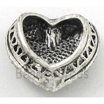 bead for bracelet bar or ring, tibetan silver charms, Non-Nickel