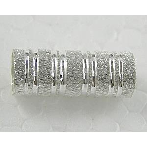 Silver Plated Bracelet, necklace spacer Tube