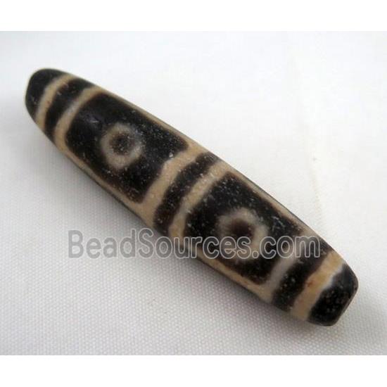 natural tibetan Dzi beads, barrel