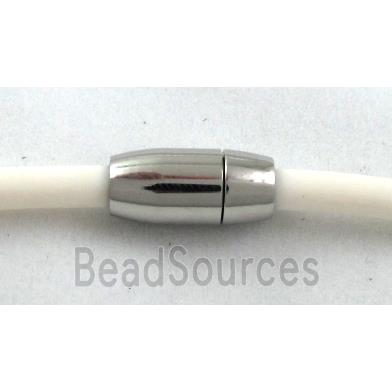 Stainless Steel Magnetic Clasp, platinum plated
