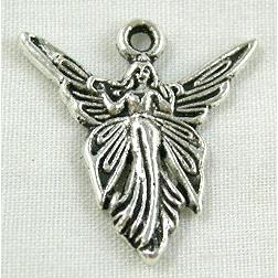 praying angel, Tibetan Silver Charms Non-Nickel