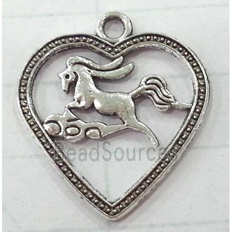 tibetan silver horse pendants non-nickel