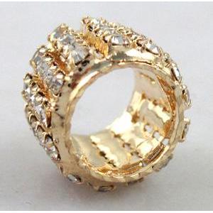 Rondelle Mideast Rhinestone Beads, copper, red copper