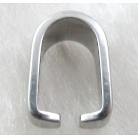 Stainless Steel Hinge Pinch Bail, platinum plated