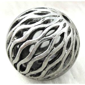 Tibetan Silver Charms Round beads