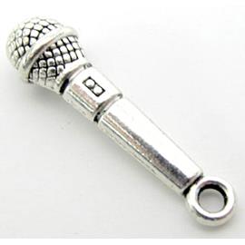 Microphone charm, Tibetan Silver pendant non-nickel