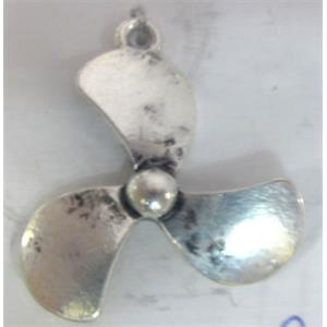 Tibetan Silver pendant, lead free and nickel free, 24mm dia