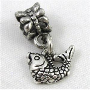 Bracelet spacer, alloy hanger, pendant, approx 20-30mm, 5mm hole