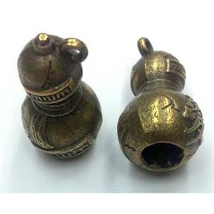 tibetan silver pendant non-nickel, bronze, approx 18x31mm