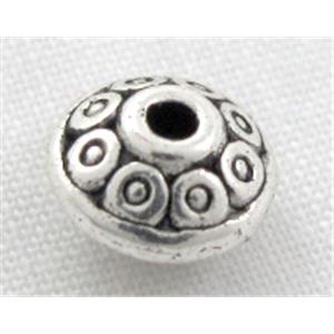 Flying Saucer Charms, Tibetan Silver spacer Non-Nickel, 7mm dia