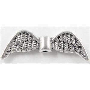 Tibetan Silver praying angel wings Non-Nickel, 21mm wide