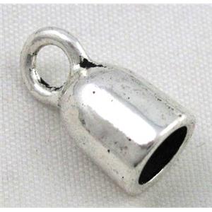 tibetan silver pendant bead, non-nickel, approx 9x17mm, 6mm hole