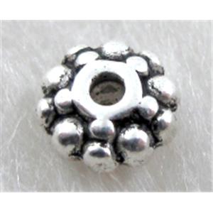 Tibetan Silver spacer non-nickel, 6mm dia