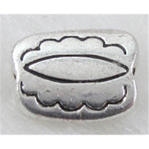 Tibetan Silver Spacers Non-Nickel, 10x12mm, 3mm thin