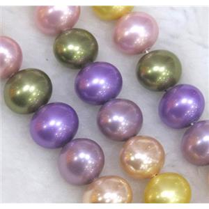 Pearlized Shell Bead, potato shape, approx 10x12mm