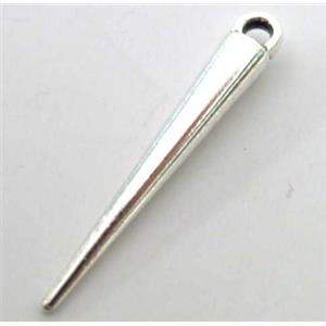 tibetan silver bullet pendant non-nickel, 34mm length