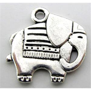 Tibetan Silver elephant pendants, Lead free and nickel Free, 20mm wide