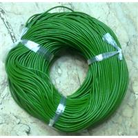 Leather Rope For Jewelry Binding, green, 2mm