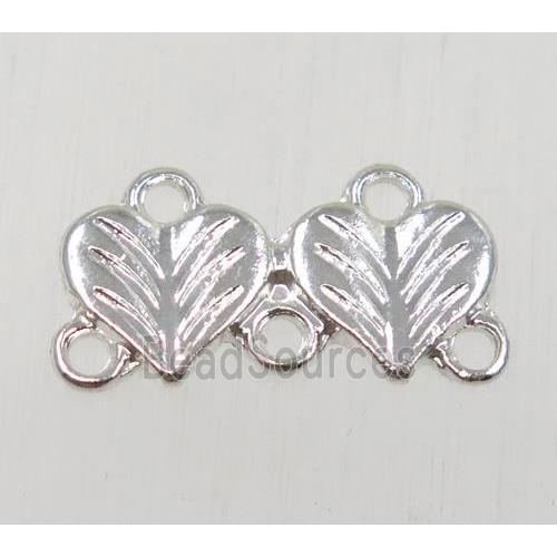 tibetan silver leaf pendant, non-nickel, silver plated