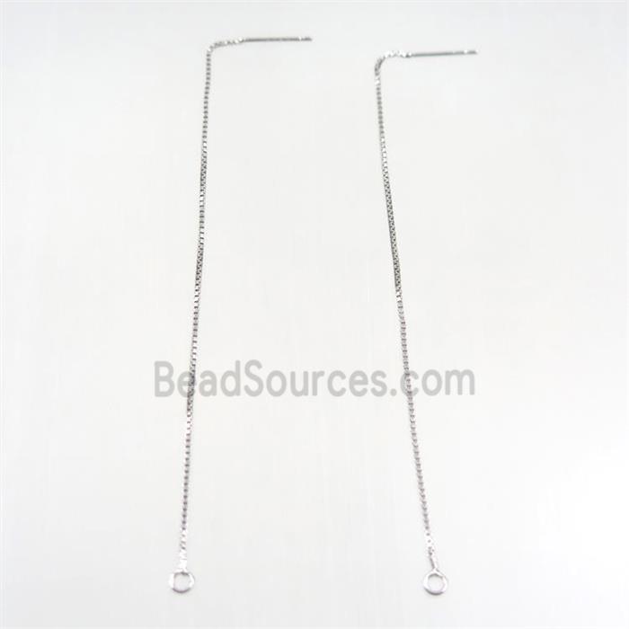 copper earring wire, platinum plated