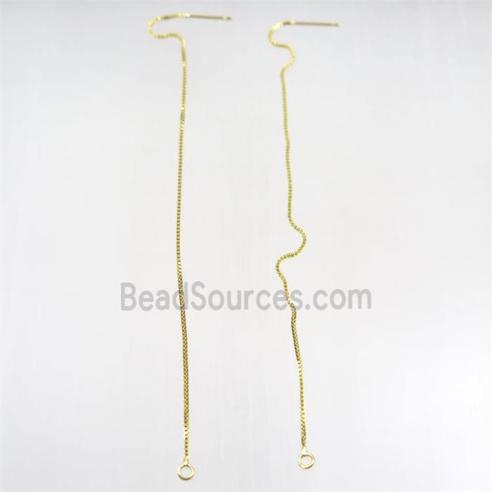 copper earring wire, gold plated