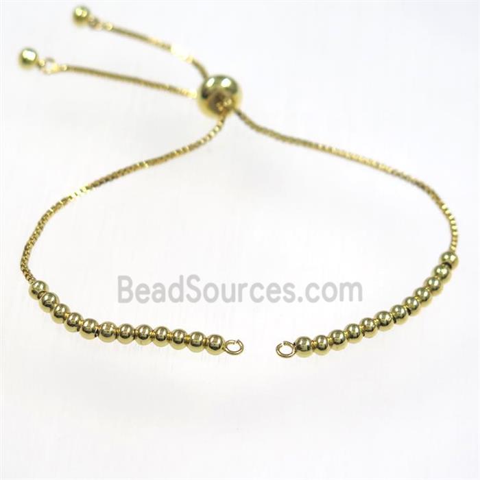 copper bracelet chain, gold plated