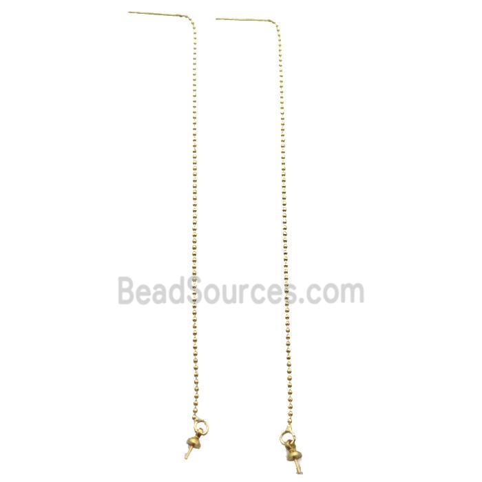 copper Stud Earrings wire, gold plated