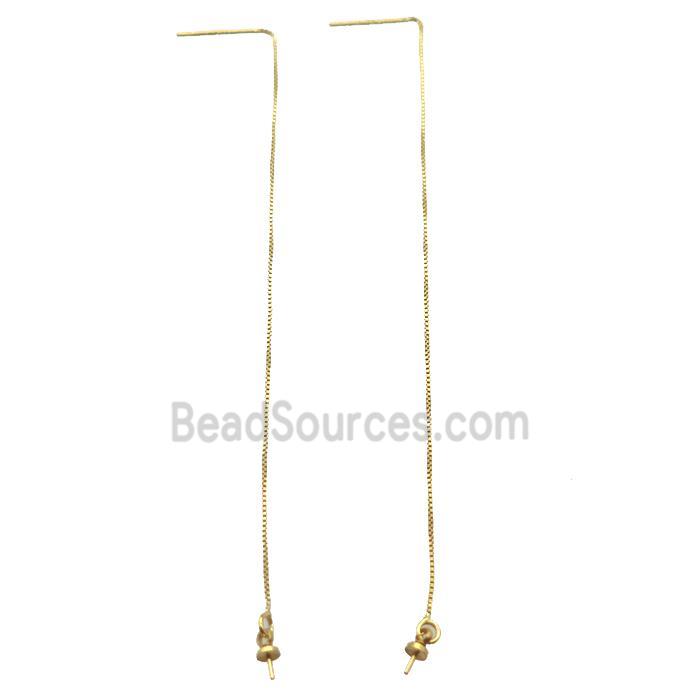 copper Stud Earrings wire, gold plated