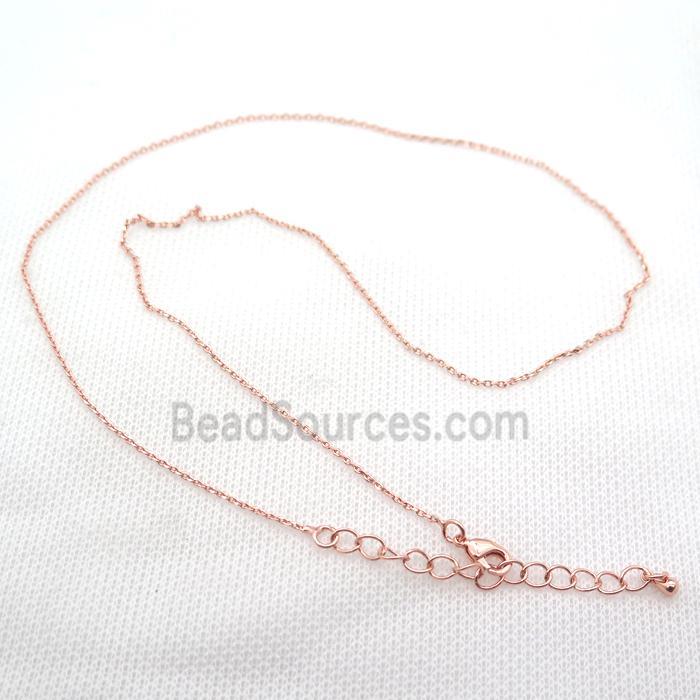 copper Necklace Chain, rose gold