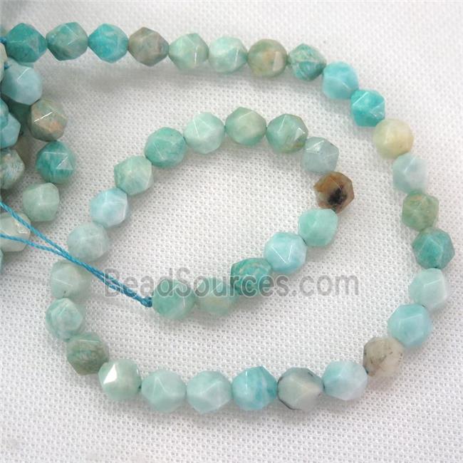 Brazilian Amazonite beads, faceted round