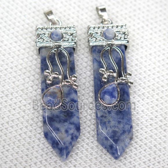 blue Sodalite arrowhead pendant